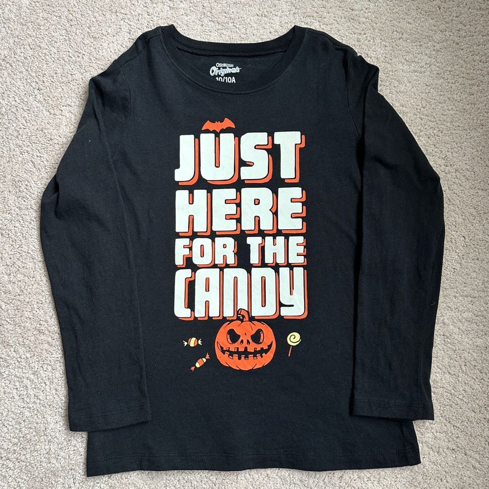 Boys size 10 Oshkosh Halloween long sleeve t-shirt.